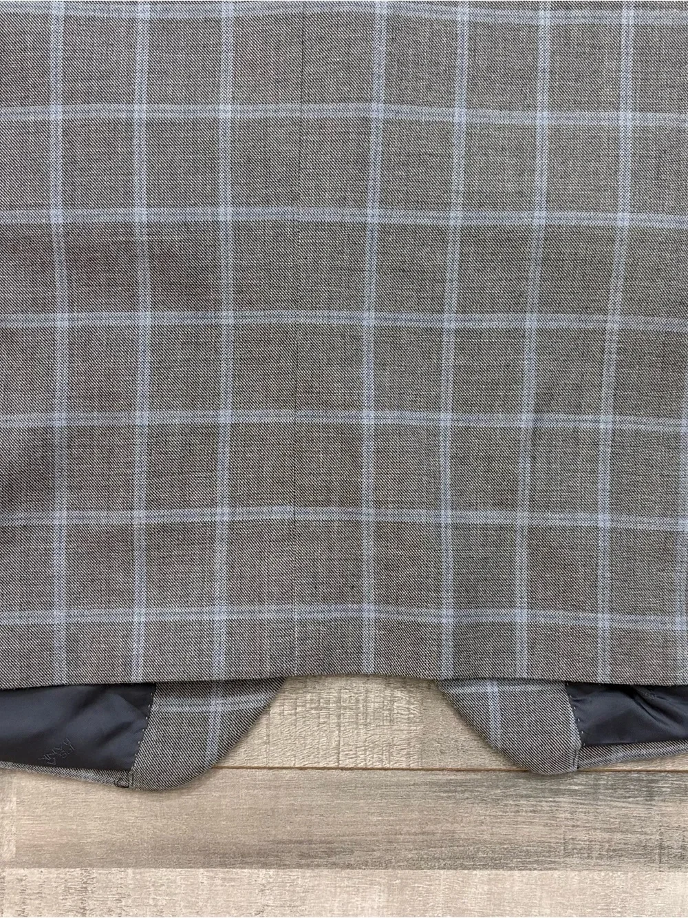 Jos A Bank Reserve 50R Blazer Silk Wool Gray Blue Windowpane Plaid Sport Coat